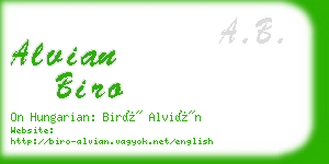 alvian biro business card